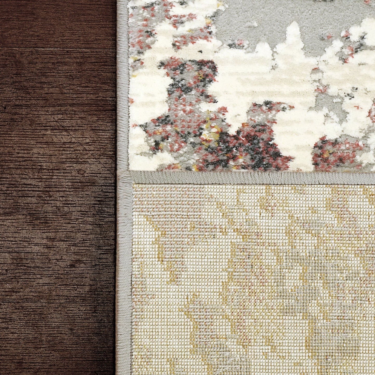 Dynamic Rugs Couture 52023 Grey Gold Contemporary Machine-Made Rug