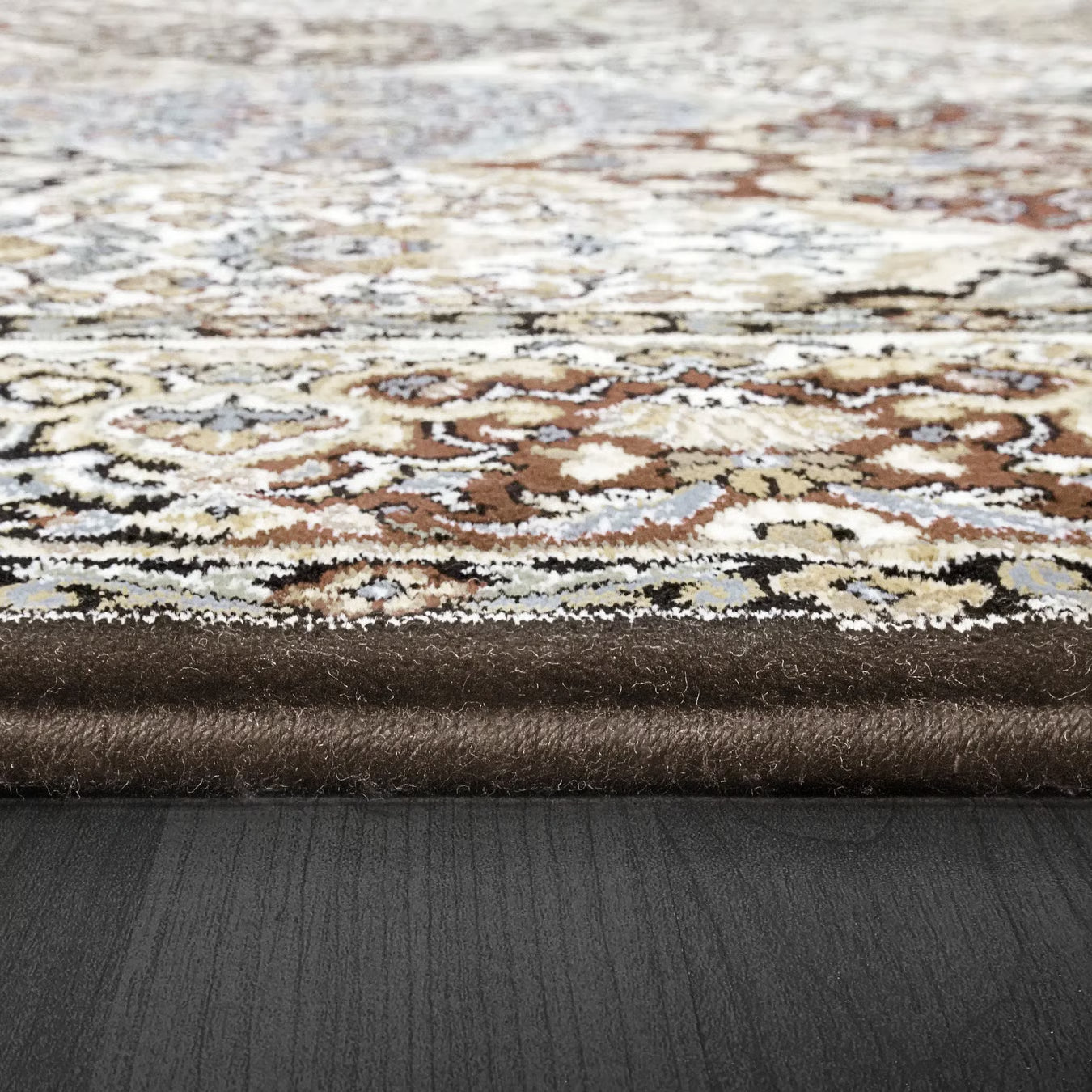 Dynamic Rugs Ancient Garden 57008 Brown Blue Traditional Machine-Made Rug