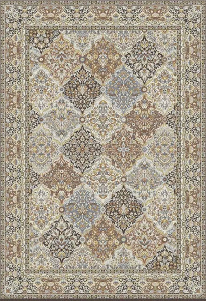 Dynamic Rugs Ancient Garden 57008 Brown Blue Traditional Machine-Made Rug