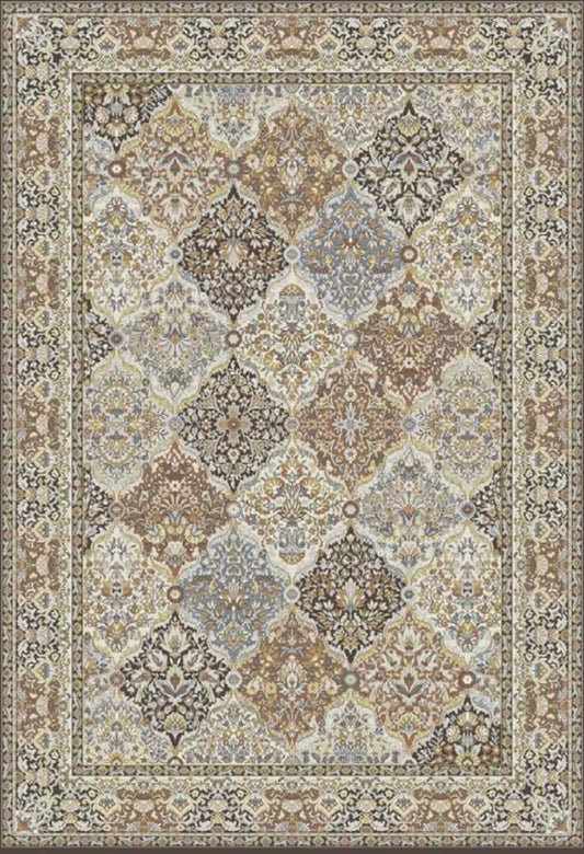 Dynamic Rugs Ancient Garden 57008 Brown Blue Traditional Machine-Made Rug