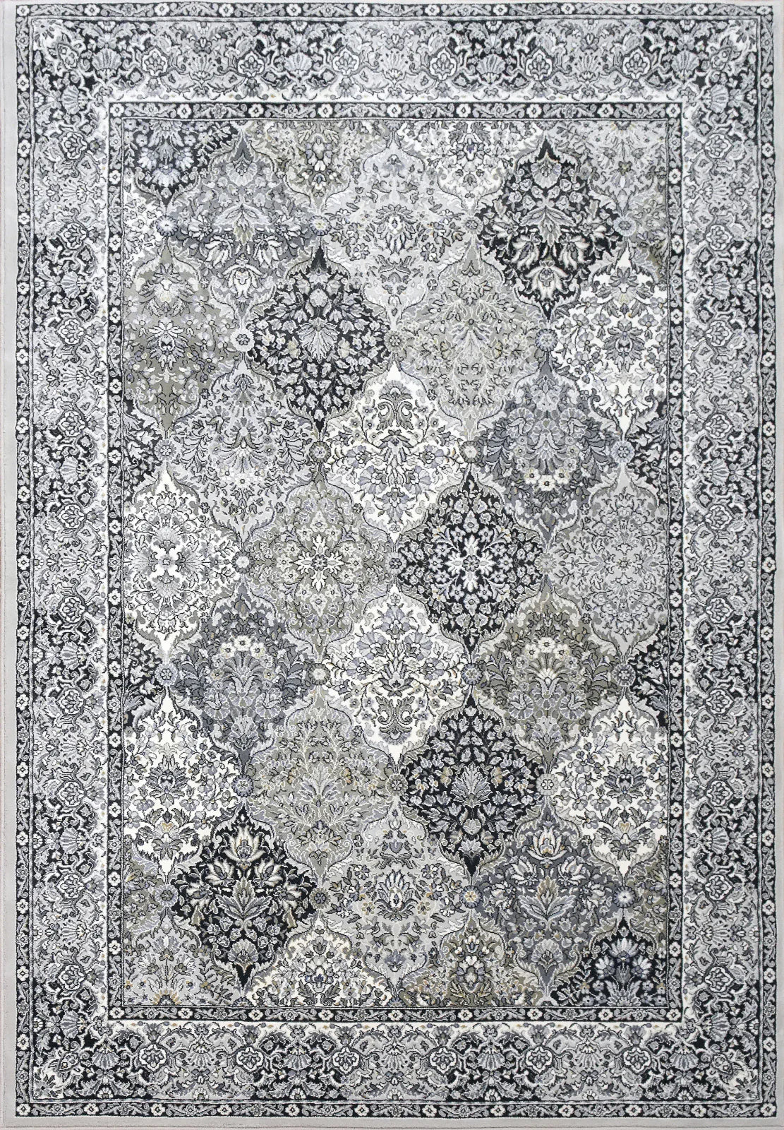 Dynamic Rugs Ancient Garden 57008 Cream Grey Traditional Machine-Made Rug