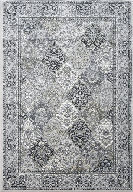 Dynamic Rugs Ancient Garden 57008 Cream Grey Traditional Machine-Made Rug