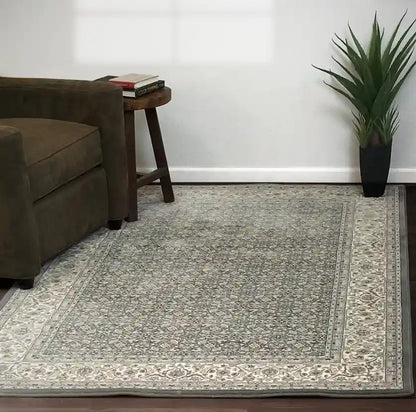 Dynamic Rugs Ancient Garden 57011 Grey Cream Traditional Machine-Made Rug