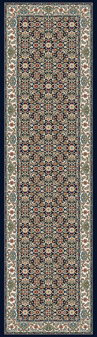 Dynamic Rugs Ancient Garden 57011 Navy Traditional Machine-Made Rug