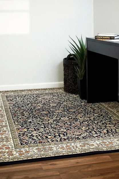 Dynamic Rugs Ancient Garden 57078 Blue Ivory Traditional Machine-Made Rug