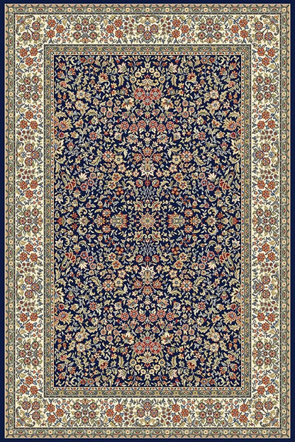 Dynamic Rugs Ancient Garden 57078 Blue Ivory Traditional Machine-Made Rug
