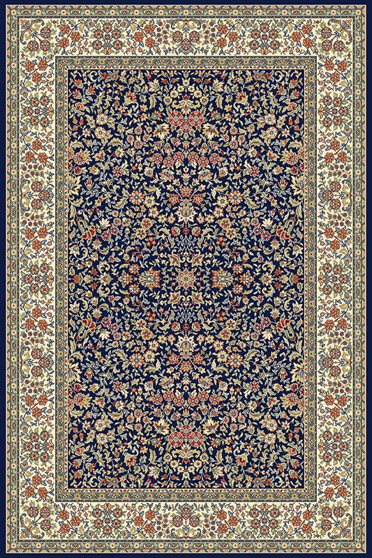 Dynamic Rugs Ancient Garden 57078 Blue Ivory Traditional Machine-Made Rug