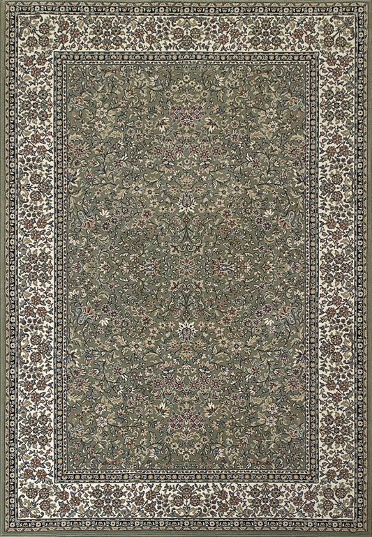 Dynamic Rugs Ancient Garden 57078 Green Ivory Traditional Machine-Made Rug