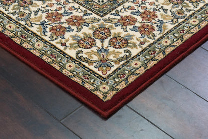 Dynamic Rugs Ancient Garden 57078 Red Ivory Traditional Machine-Made Rug