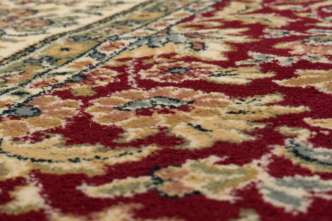 Dynamic Rugs Ancient Garden 57078 Red Ivory Traditional Machine-Made Rug