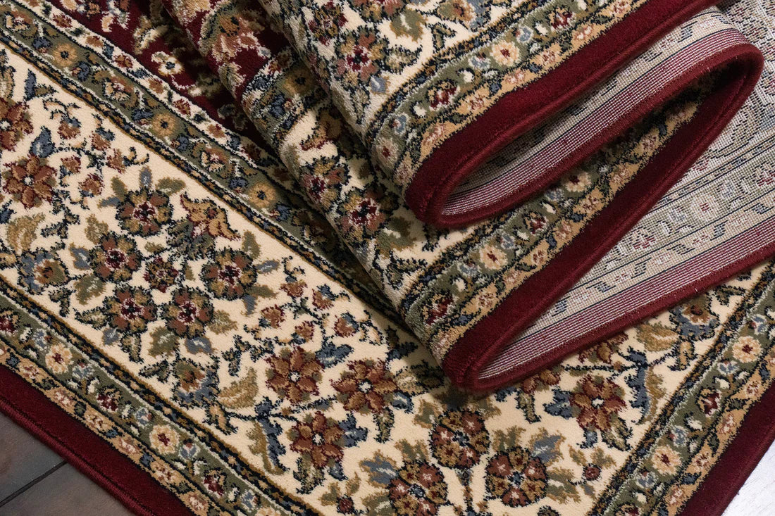 Dynamic Rugs Ancient Garden 57078 Red Ivory Traditional Machine-Made Rug