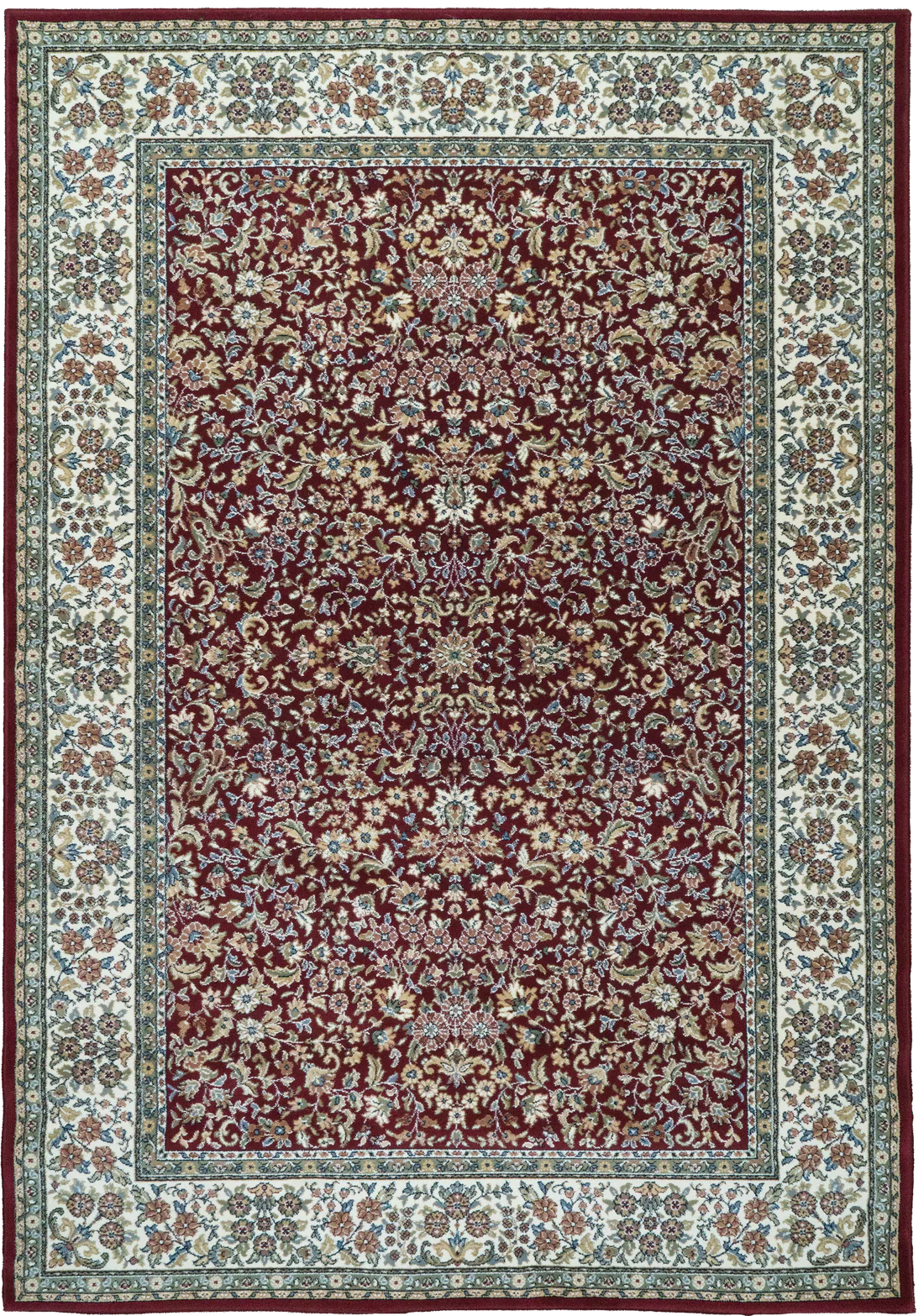 Dynamic Rugs Ancient Garden 57078 Red Ivory Traditional Machine-Made R ...