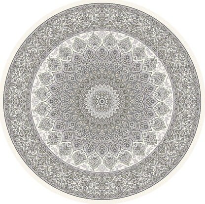 Dynamic Rugs Ancient Garden 57090 Cream Grey Traditional Machine-Made Rug