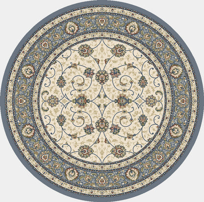 Dynamic Rugs Ancient Garden 57120 Beige Light Blue Traditional Machine-Made Rug