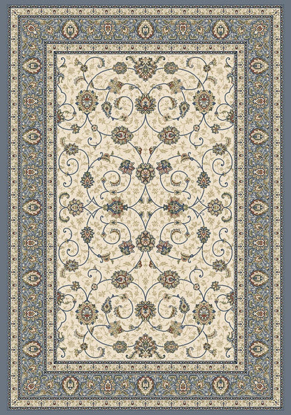 Dynamic Rugs Ancient Garden 57120 Beige Light Blue Traditional Machine-Made Rug