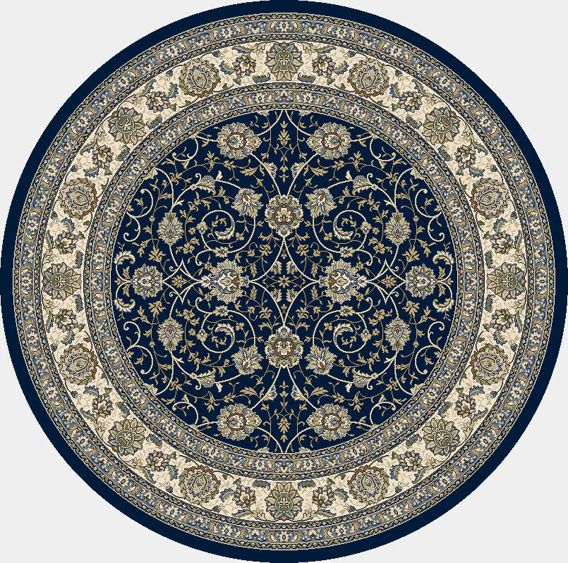 Dynamic Rugs Ancient Garden 57120 Blue Ivory Traditional Machine-Made Rug