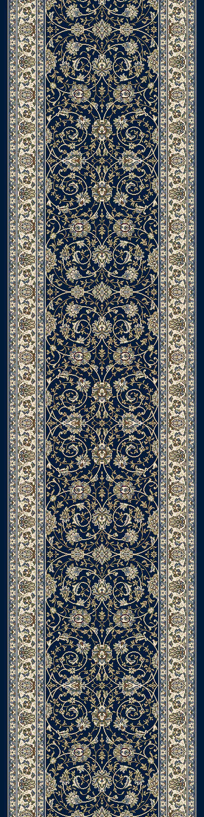 Dynamic Rugs Ancient Garden 57120 Blue Ivory Traditional Machine-Made Rug