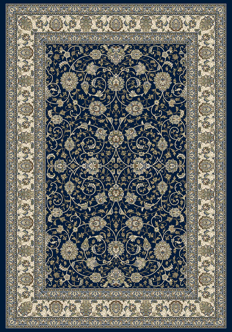 Dynamic Rugs Ancient Garden 57120 Blue Ivory Traditional Machine-Made Rug