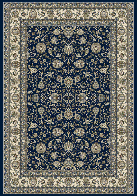 Dynamic Rugs Ancient Garden 57120 Blue Ivory Traditional Machine-Made Rug