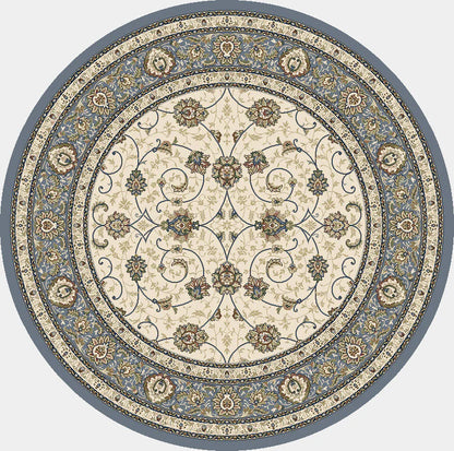 Dynamic Rugs Ancient Garden 57120 Ivory Light Blue Traditional Machine-Made Rug