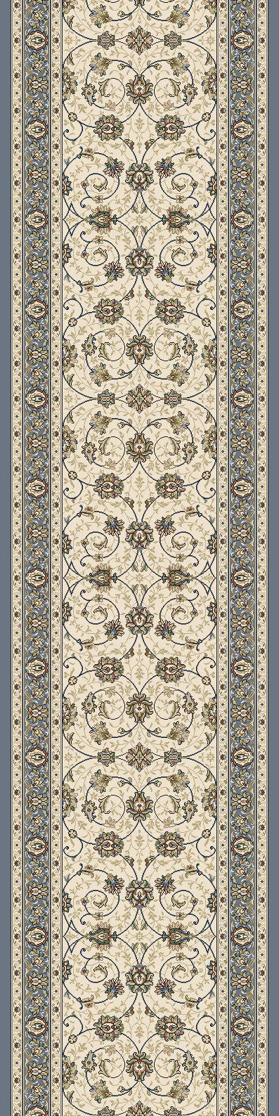 Dynamic Rugs Ancient Garden 57120 Ivory Light Blue Traditional Machine-Made Rug