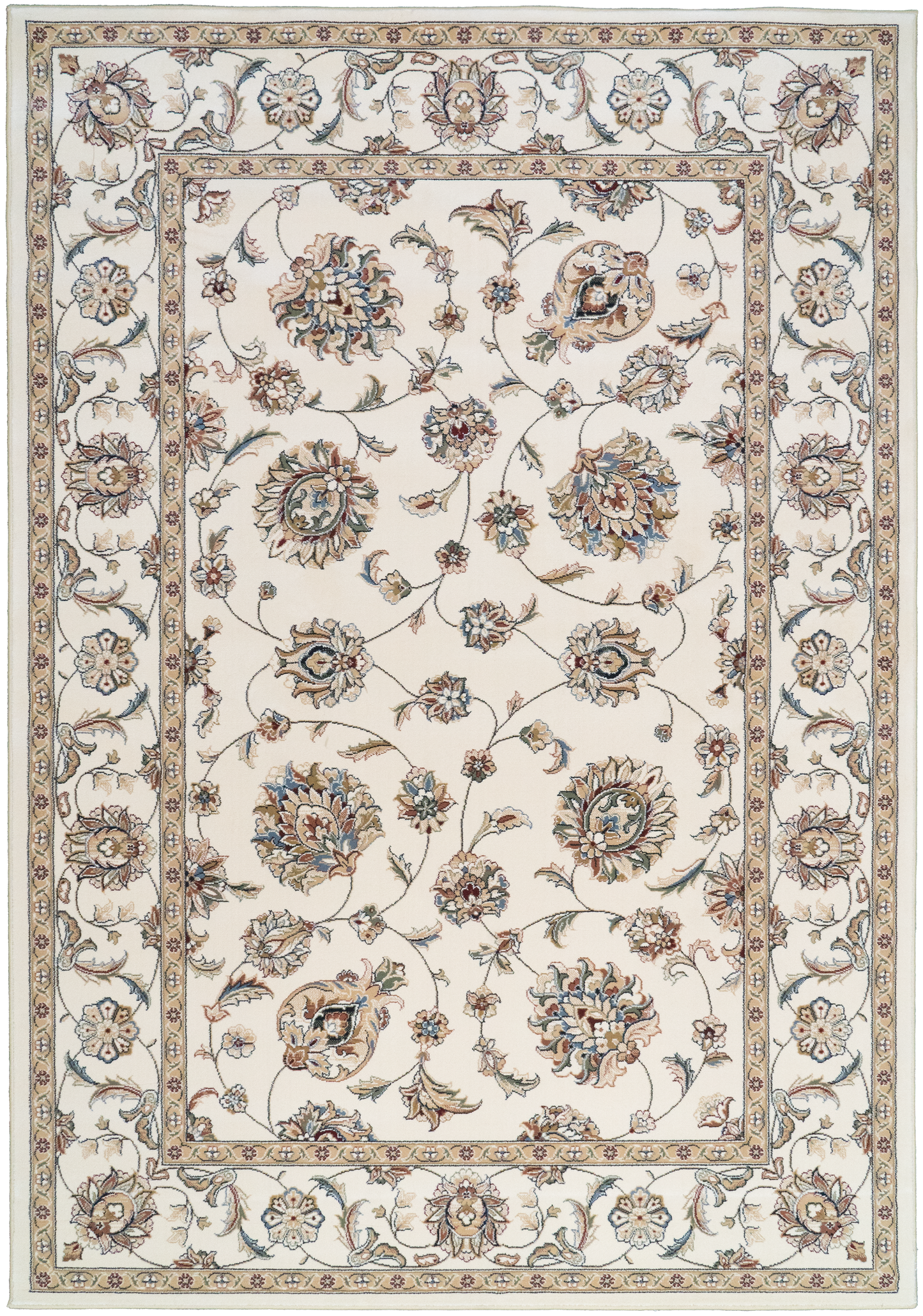 Dynamic Rugs Ancient Garden 57365 Ivory Ivory Traditional Machine-Made Rug