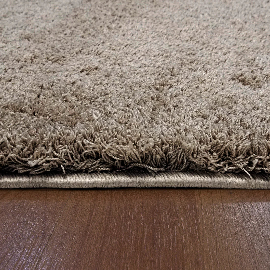 Dynamic Rugs Silky Shag 5900 Beige Solid Machine-Made Rug