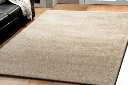 Dynamic Rugs Silky Shag 5900 Beige Solid Machine-Made Rug