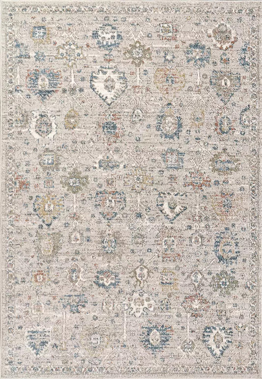 Dynamic Rugs Eclectic 6010 Cream Multi Transitional Machine-Made Rug