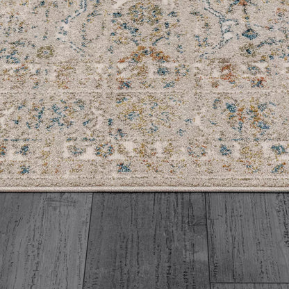 Dynamic Rugs Eclectic 6011 Cream Multi Transitional Machine-Made Rug