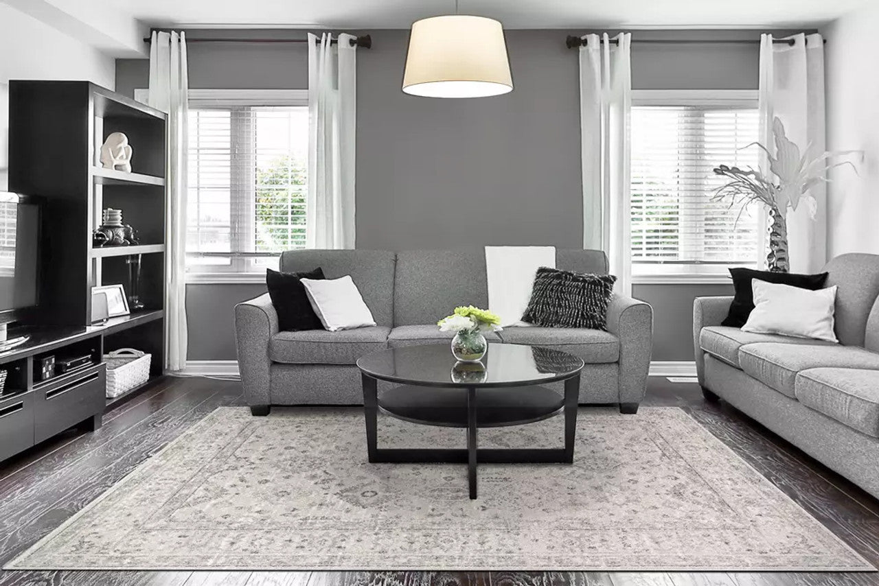 Dynamic Rugs Eclectic 6012 Cream Grey Transitional Machine-Made Rug