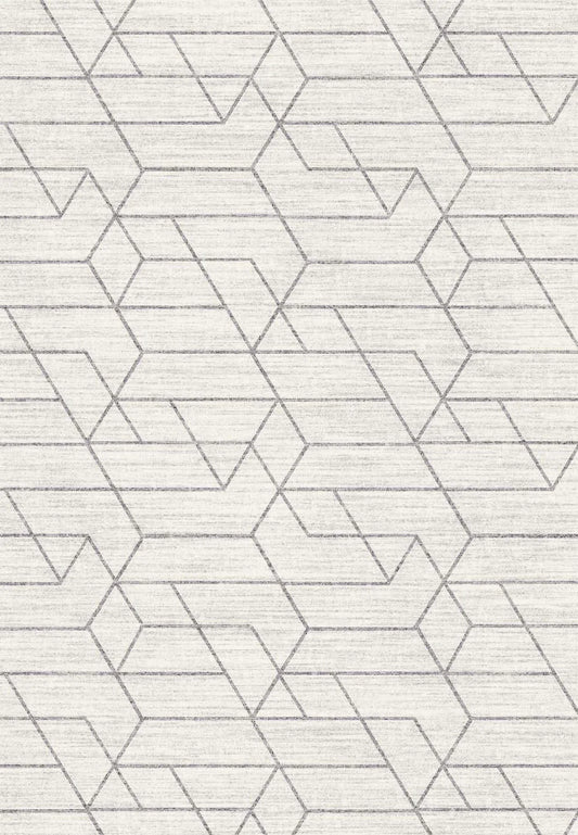 Dynamic Rugs Rhythm 6425 Soft Beige Silver Modern Machine-Made Rug