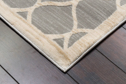 Dynamic Rugs Cosmo 6833 Grey Beige Modern Machine-Made Rug