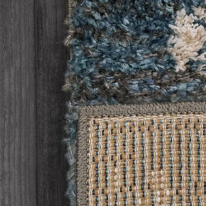 Dynamic Rugs Cruz 7003 Blue Ivory  Modern Machine-Made Rug