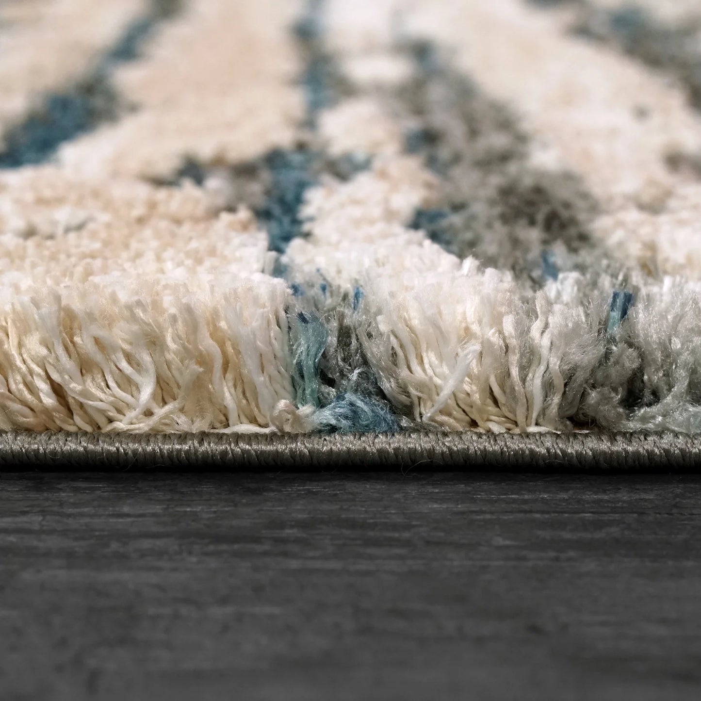 Dynamic Rugs Cruz 7005 Blue Ivory  Modern Machine-Made Rug