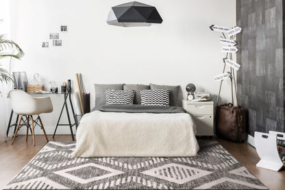 Dynamic Rugs Cruz 7006 Grey Ivory  Modern Machine-Made Rug