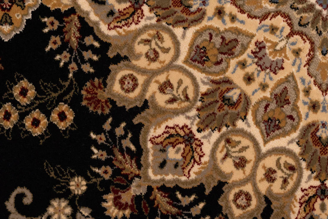 Dynamic Rugs Brilliant 7201 Black Traditional Machine-Made Rug