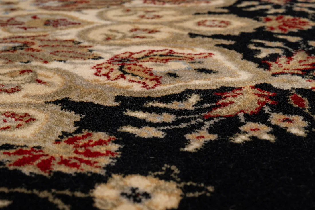 Dynamic Rugs Brilliant 7201 Black Traditional Machine-Made Rug
