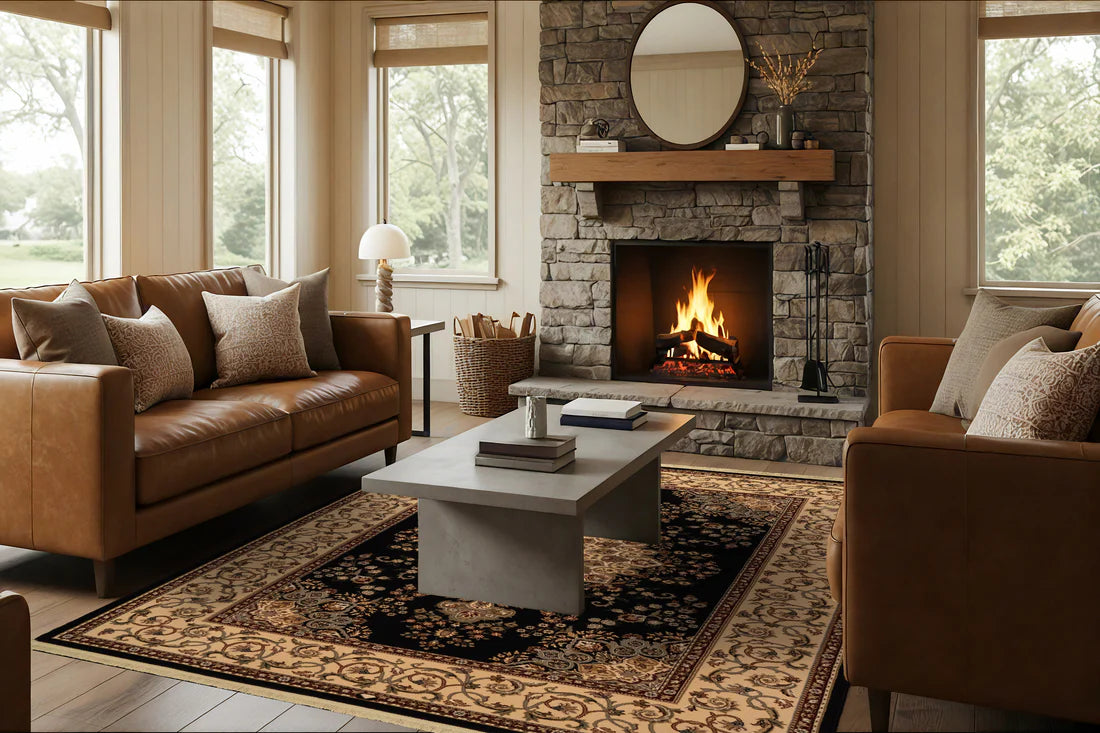 Dynamic Rugs Brilliant 7201 Black Traditional Machine-Made Rug