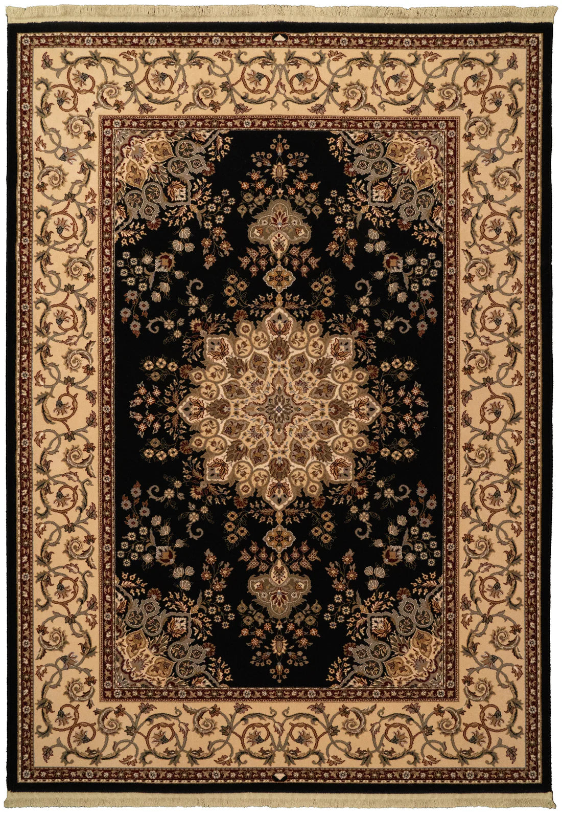 Dynamic Rugs Brilliant 7201 Black Traditional Machine-Made Rug