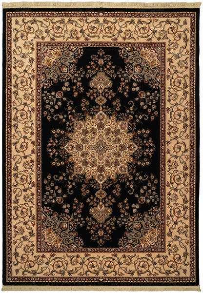 Dynamic Rugs Brilliant 7201 Black Traditional Machine-Made Rug