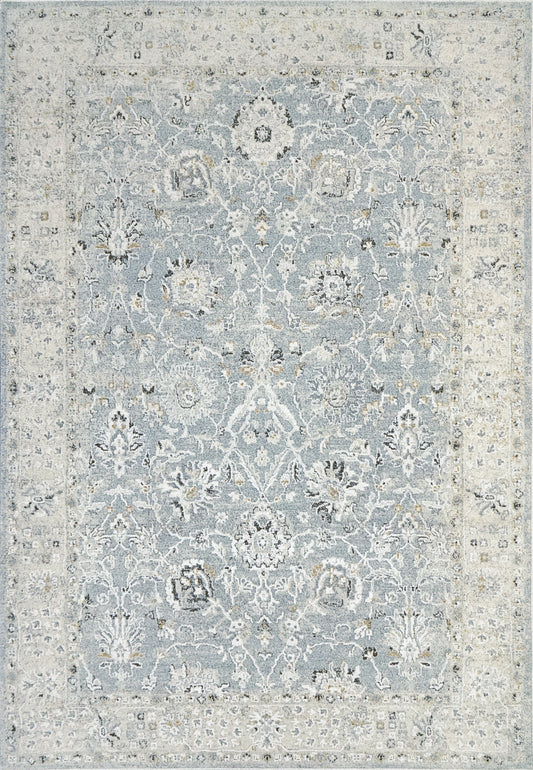 Dynamic Rugs Annalise 7604 Blue Beige Transitional Machine-Made Rug