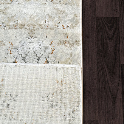 Dynamic Rugs Capella 7976 Grey Gold Multi   Modern Machine-Made Rug