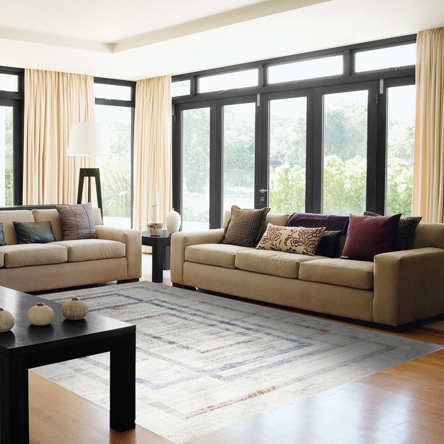 Dynamic Rugs Capella 7979 Grey Multi   Modern Machine-Made Rug