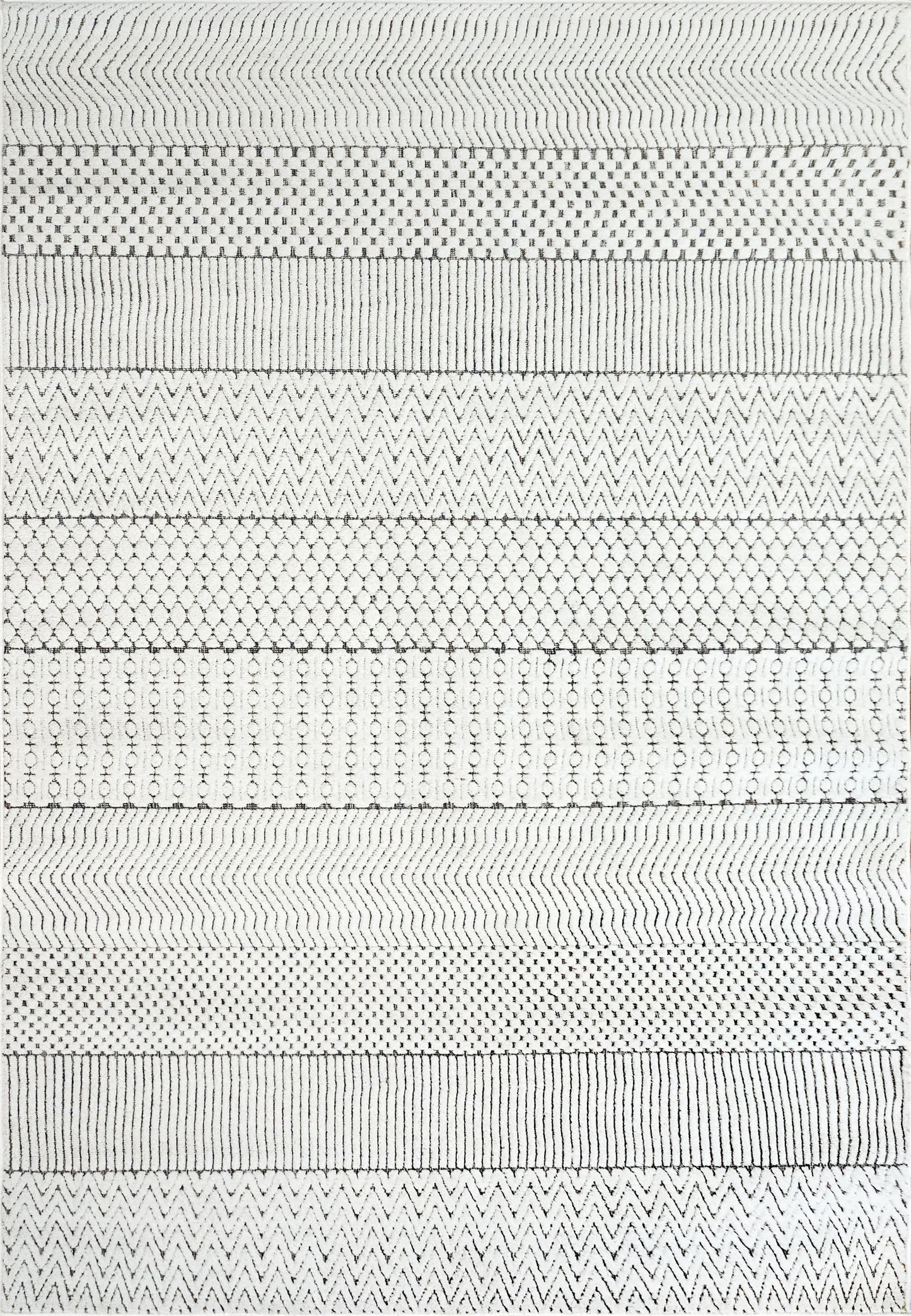 Dynamic Rugs Lotus 8140 Ivory Grey Contemporary Machine-Made Rug