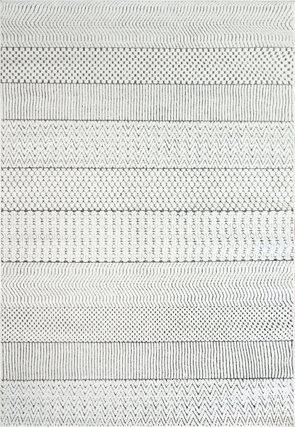 Dynamic Rugs Lotus 8140 Ivory Grey Contemporary Machine-Made Rug