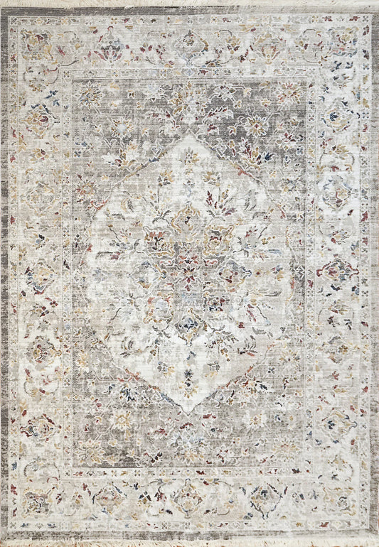 Dynamic Rugs Mood 8454 Grey Traditional Machine-Made Rug