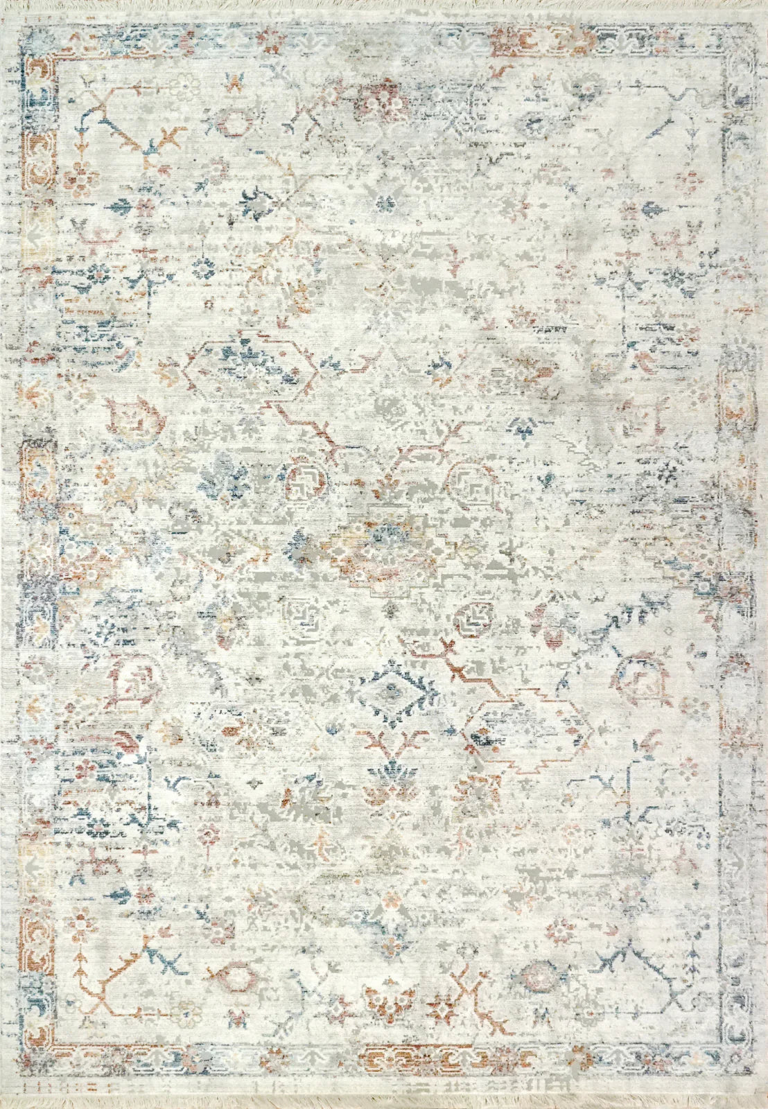 Dynamic Rugs Mood 8468 Light Grey Multi Traditional Machine-Made Rug