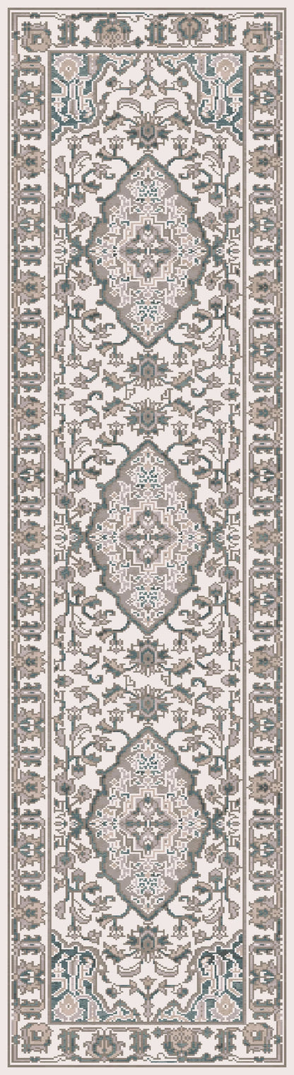 Dynamic Rugs Mood 8475 Blue Beige Traditional Machine-Made Rug