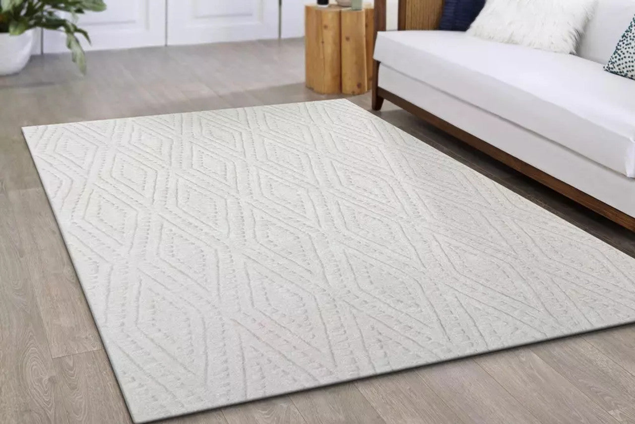 Dynamic Rugs Aria 8554 Ivory Modern Handmade Rug